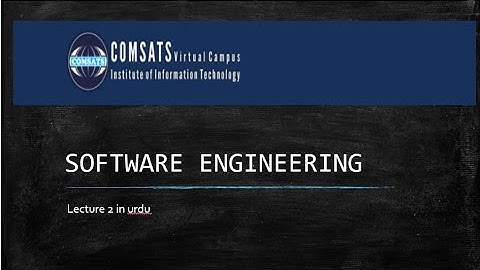 Software Engineerng in Urdu Hindi Lecture 2