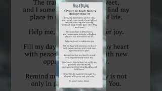 Lord, My Home Feels Empty | A Prayer for Empty Nesters #shorts #emptynesterlife #trustgod