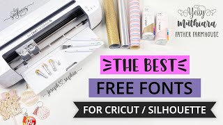 THE BEST FREE FONTS FOR CRICUT / SILHOUETTE AND OTHER DIE CUTTNG MACHINES FROM DAFONT!