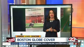 Boston Globe prints papers saying the Patriots lost