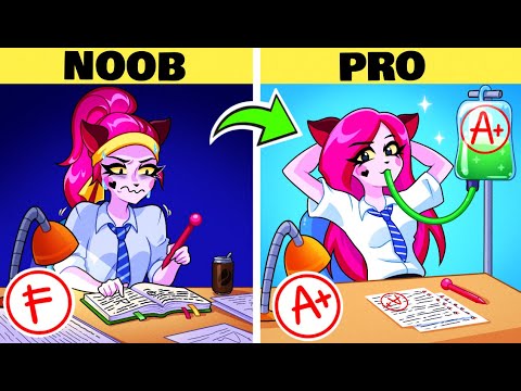 NOOB VS PRO STUDENT | HIGH SCHOOL HACKS AND TIPS BY TEEN-Z