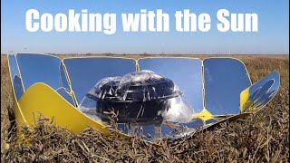 Cooking with the Sun using Free Solar Energy.  Minestrone Soup. Solar Brother SUNGOOD Oven.