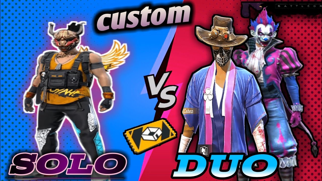 Solo vs duo custom match || 1 VS 2 || Next level & op gameplay by Speed ...