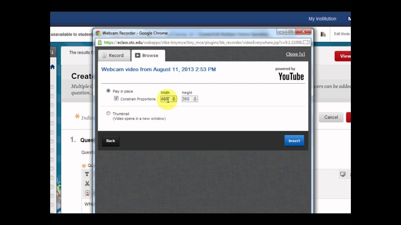 Blackboard test creation from text YouTube