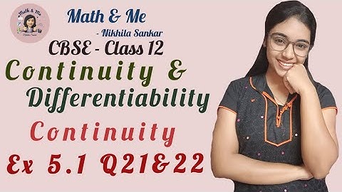 Class12 Ex 5.1 Q21&22 Continuity & Differentiability #mathematics #continuity #differentiation #cbse