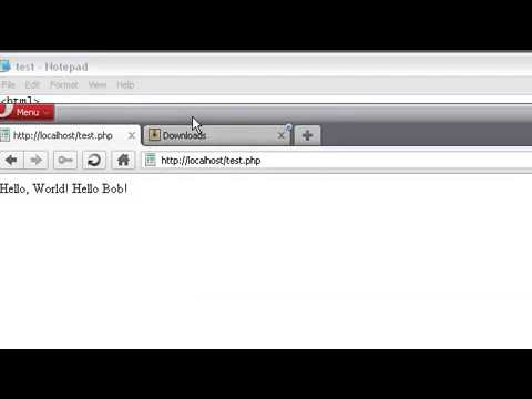 PHP Tutorial Video 4   First PHP Application, Hello World  Echo Statements and Strings