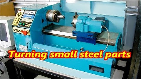 Hercus PC200 cnc lathe turning steel with stub drill and Sumitomo inserts
