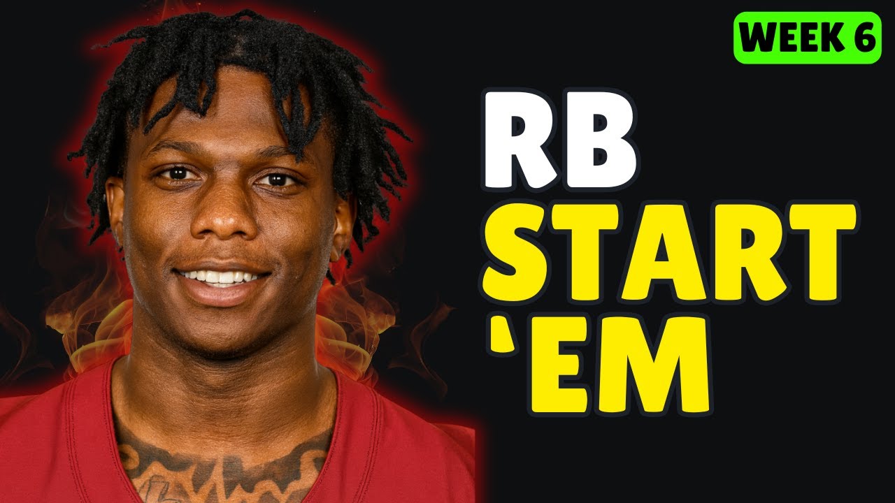 Happy Rbcs Don't Get Cute: RBs You'd Be Crazy to Bench (Week 6 Fantasy) - YouTube