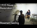 1925 Abandoned House Restoration 26: Roof Progress, Basement Workshop Sealing and Cleaning.