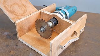 Great circular saw idea using a homemade hand drill / Tips for your hand drill tool
