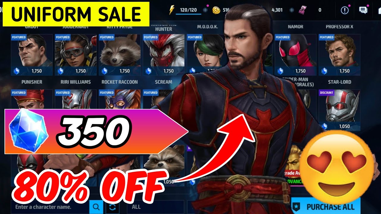 80 OFF UNIFORM SALE 😱 Old Uniform Discount Marvel Future Fight MFF