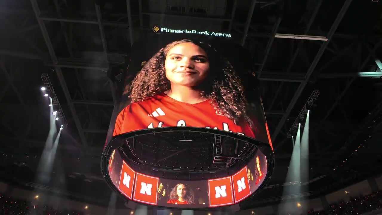 AVCA Showcase Nebraska Volleyball vs. Pitt Starting Lineups Introductions 
