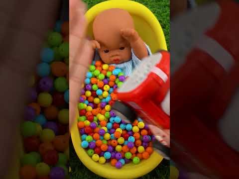 Full of Rainbow BathTubs Candy with M&M's & Magic Slime Cutting Video 💖 YOYO CANDY ASMR