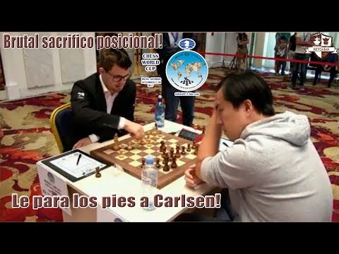 MAGNUS Carlsen PIERDE vs Xiangzhi Bu. BRUTAL SACRIFICIO posicional. Copa del mundo ajedrez