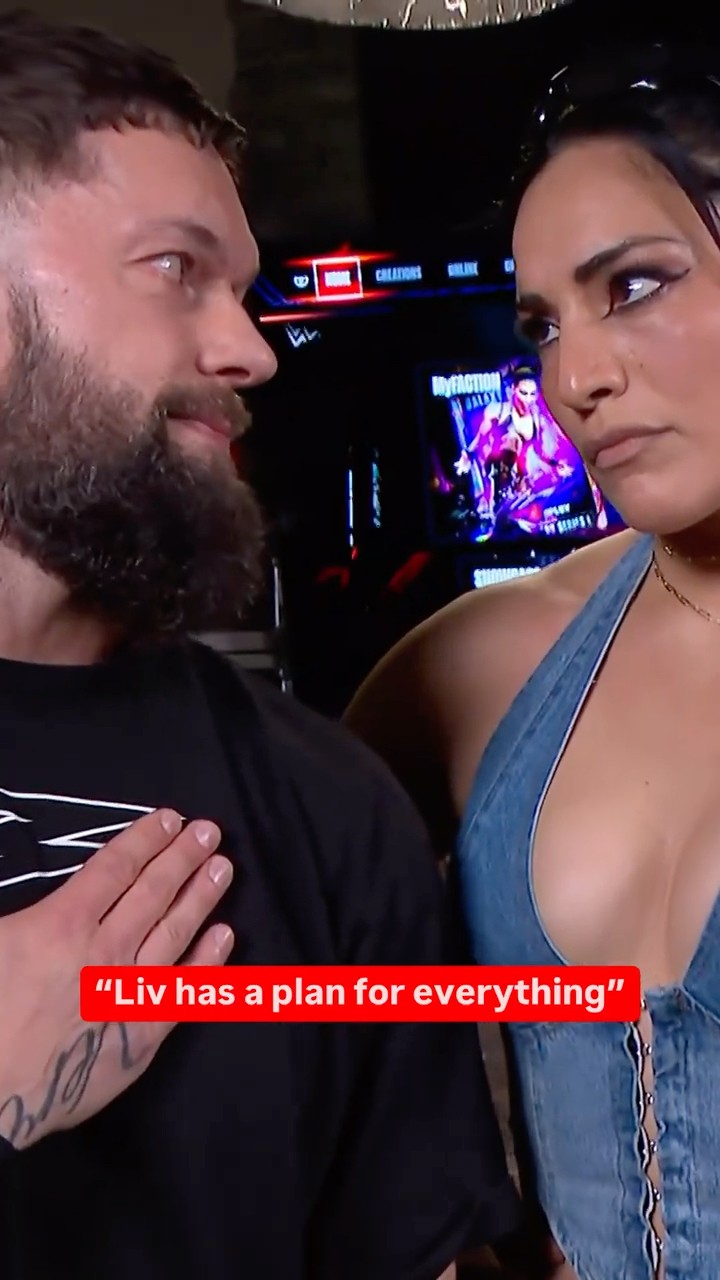 Finn Balor wishes Liv Morgan the best of luck for of her match next week… #WWERaw