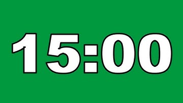 15 Minute Countdown Timer  Green Screen No Copyright Contador Regresivo