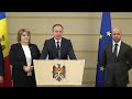 Briefing de presă susținut de către deputații grupului Pro Moldova
