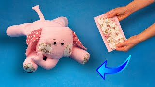 A pillow, a toy and a doll - you will want to sew such an elephant!