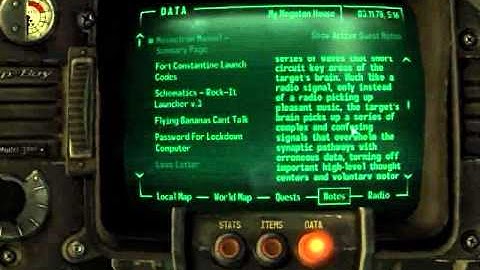 Fallout 3 Walkthrough - Pip Boy and Terminal #119 - Mesmetron Manual