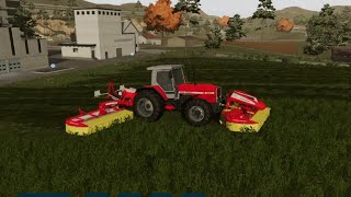 cutting fodder for animals| farming simulator 23| Massey Ferguson tractor 🚜 screenshot 3