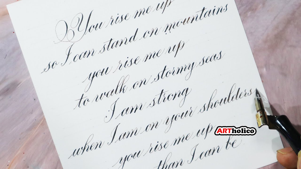How to Improve Cursive English Handwriting with Dip Pen Nib - YouTube