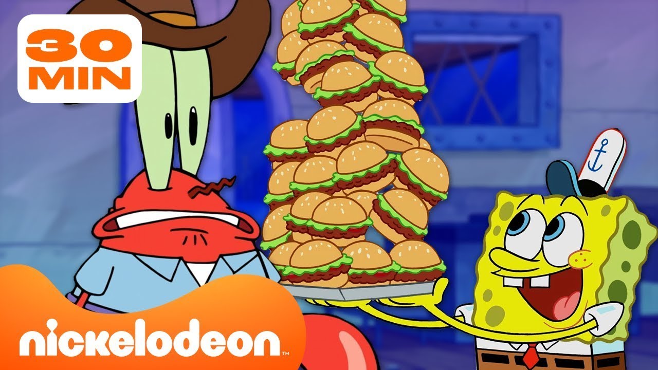 سبونج بوب | كل موظفي مطعم سلطع برجر على الإطلاق 🍔 | Nickelodeon Arabia