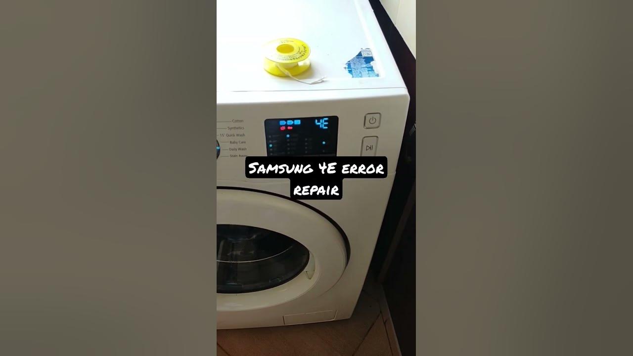 experiencing 4E/4C on your Samsung washing machine? Address the water