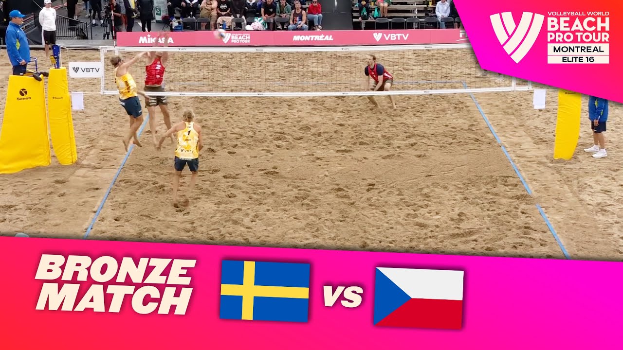 Perusic/Schweiner vs. Åhman/Hellvig - Bronze Match Highlights | Montreal 2025 #BeachProTour