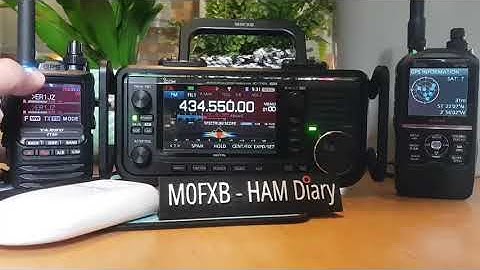 ICOM IC-705  ICOM ID-52 YAESU FT3D side by side