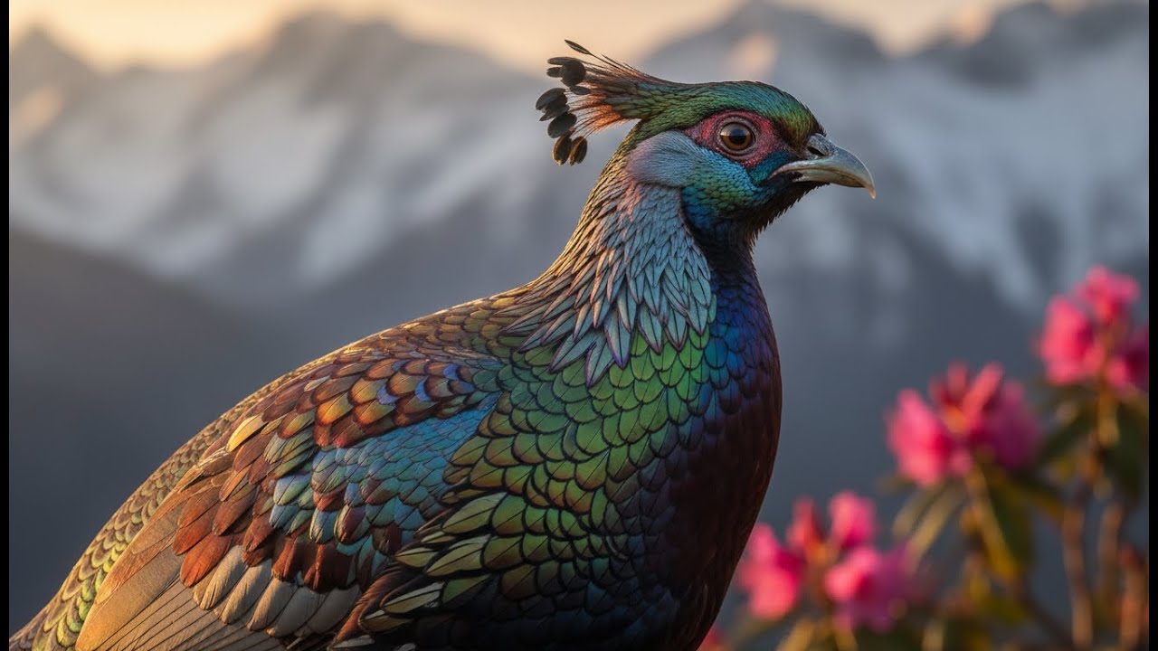 World's Most COLORFUL Bird? Himalayan Monal 4K (Rainbow Pheasant) | Rare Nature Sleep & Ambience