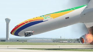 Very Dangerous Impossible Landing Of Airbus A330 At Airport [Xp 11]