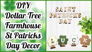 DIY Farmhouse St Patrick’s Day Decor | Dollar Tree DIYs | Shamrock Luck DIY | St Patty’s Day Decor