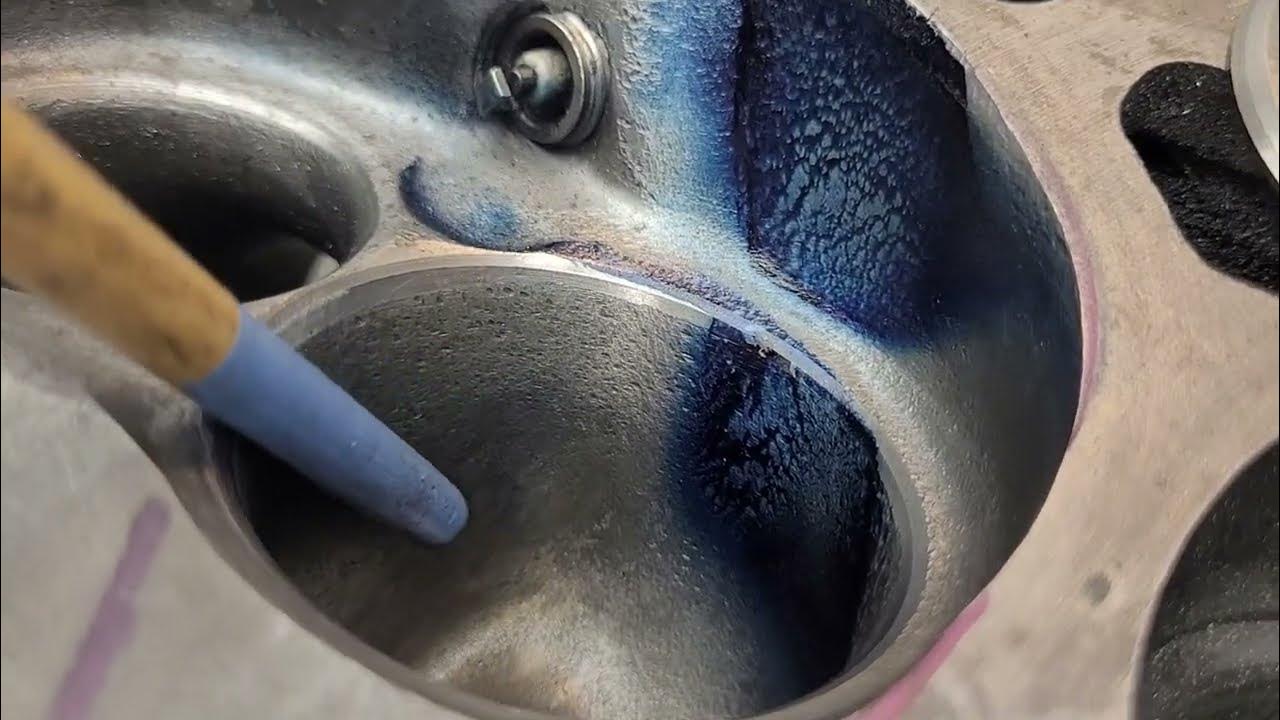 Ported Chevy fuelie 492, quench chamber cut results, wet flow