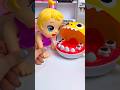 ASMR Unboxing Yellow Shark &amp; Minnie Mouse Brushing Teeth Set Toy | Satisfying Toy Sounds #shorts