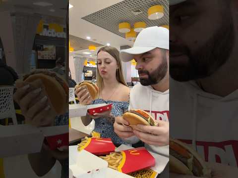 He Tried to Eat Like a Lady… Then Snapped 😂🍔 #funnycouple #funny #comedy