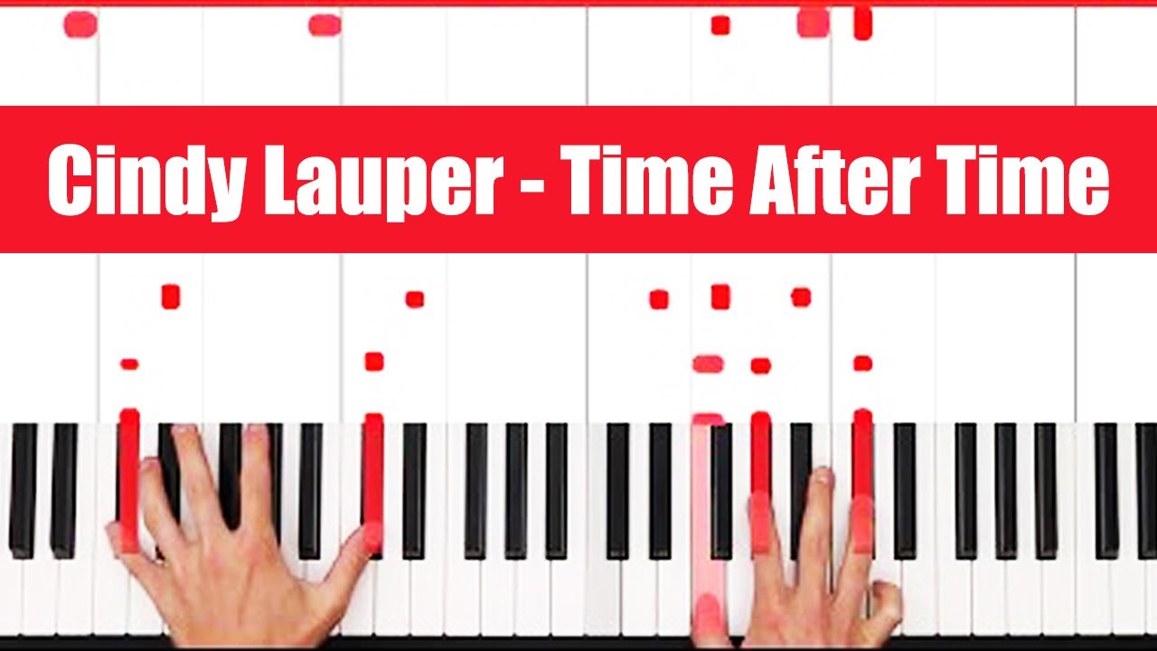Time After Time Cindy Lauper Piano Tutorial Easy Chords - YouTube
