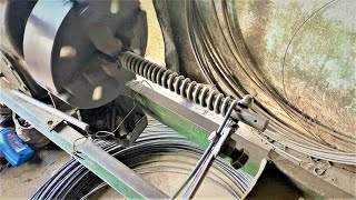 : Coil Spring Making Machine In Action