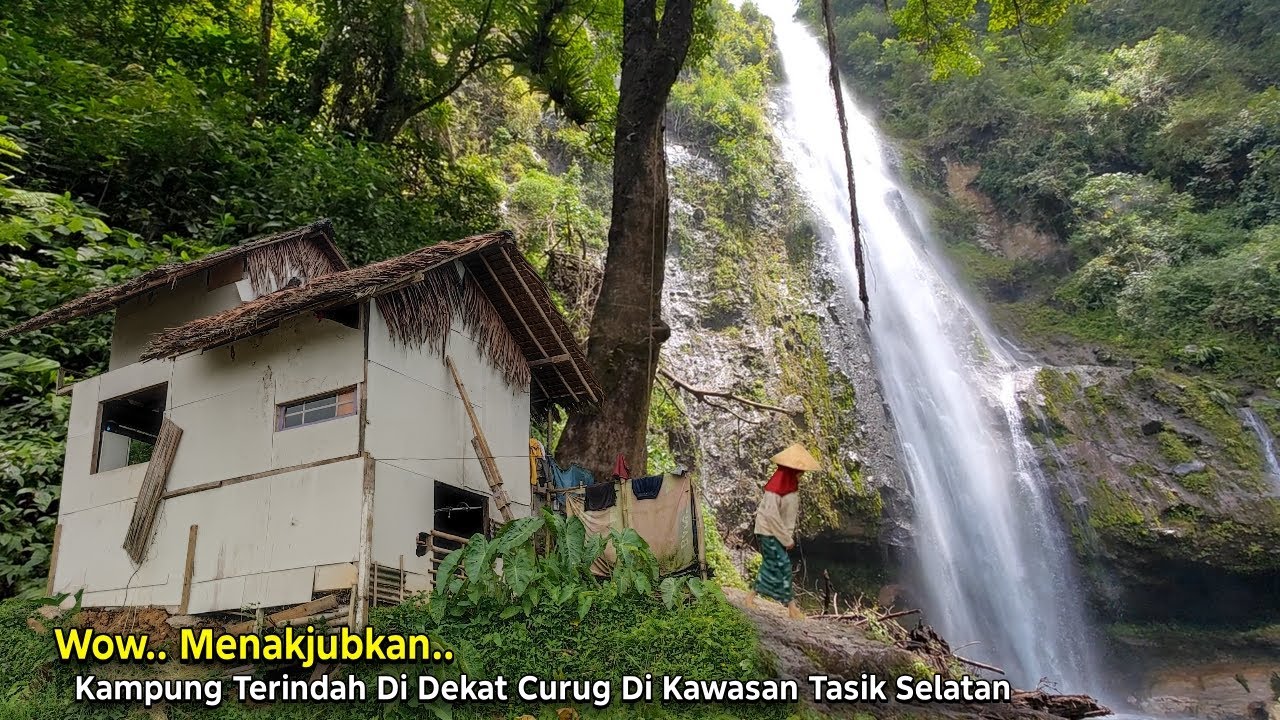 Menakjubkan.. Panorama Keindahan Alam Desa, Kampung di Dekat Curug Pinggir Hutan. Hanya Ada 1 Rumah