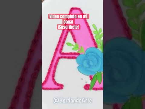 Facil bordado de Letras #embroidery #manualidades #stitching #handmade #embroidery #bordandoarte