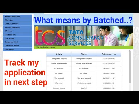 How to track application in TCS Next step || batched || Offer letter || Joining letter || TCS