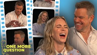 Oppenheimer's Emily Blunt & Matt Damon on their 'Trinity Test' moment & "beautifully written" movie