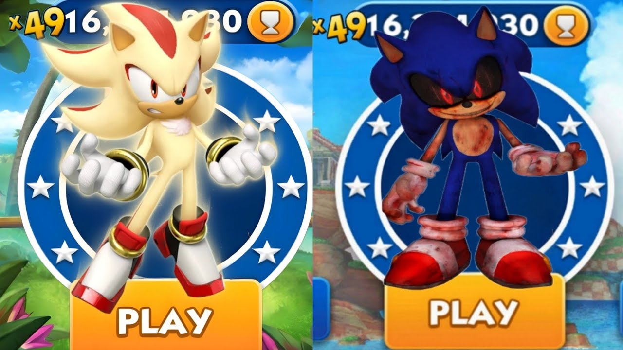 Sonic Dash - Super Shadow VS Animation Sonic EXE _ Movie Sonic vs All ...