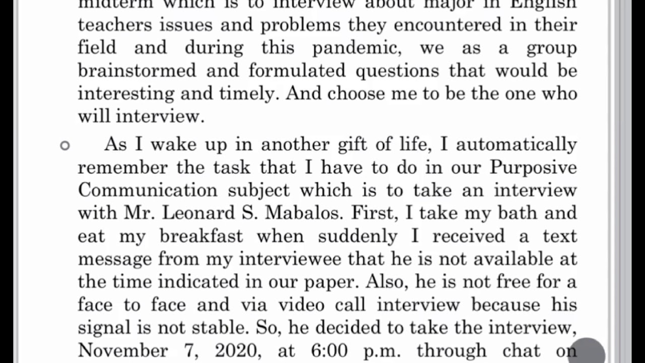 Research Interview and narrative report - YouTube