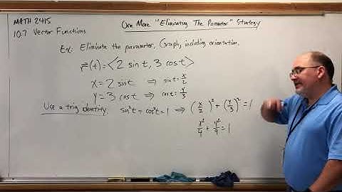 MATH 2415 10.7 Vector Functions - Still ANOTHER Way to Eliminate a Parameter