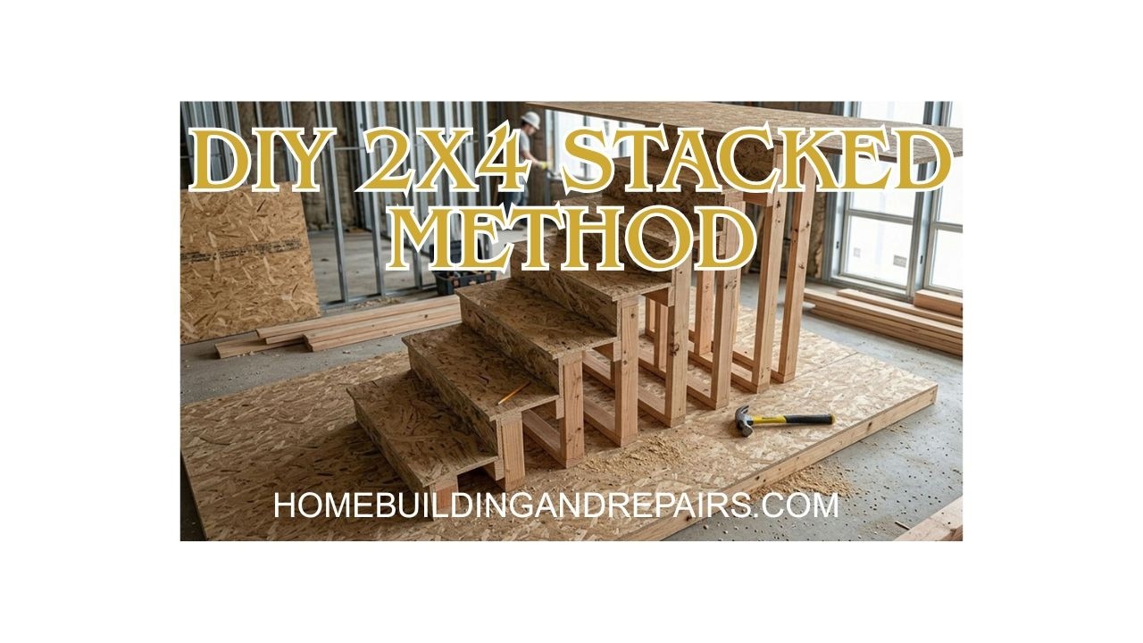 Diy Stack Home Another Way to Build Stairs - DIY 2x4 Stacked Method - Without Large ...