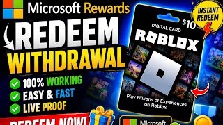 Microsoft Rewards Redeem Withdrawal Roblox Gift Card 🎮 | 100% Working Method 2026 💸 #earn #free  screenshot 1