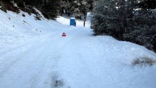 Snow Sledding on Mt Baldy - December 2012