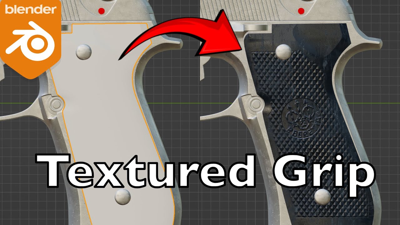 How to texture gun grip in Blender using Ucupaint - YouTube
