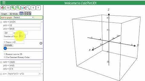 Using CalcPlot3D to Visualize a Space Curve