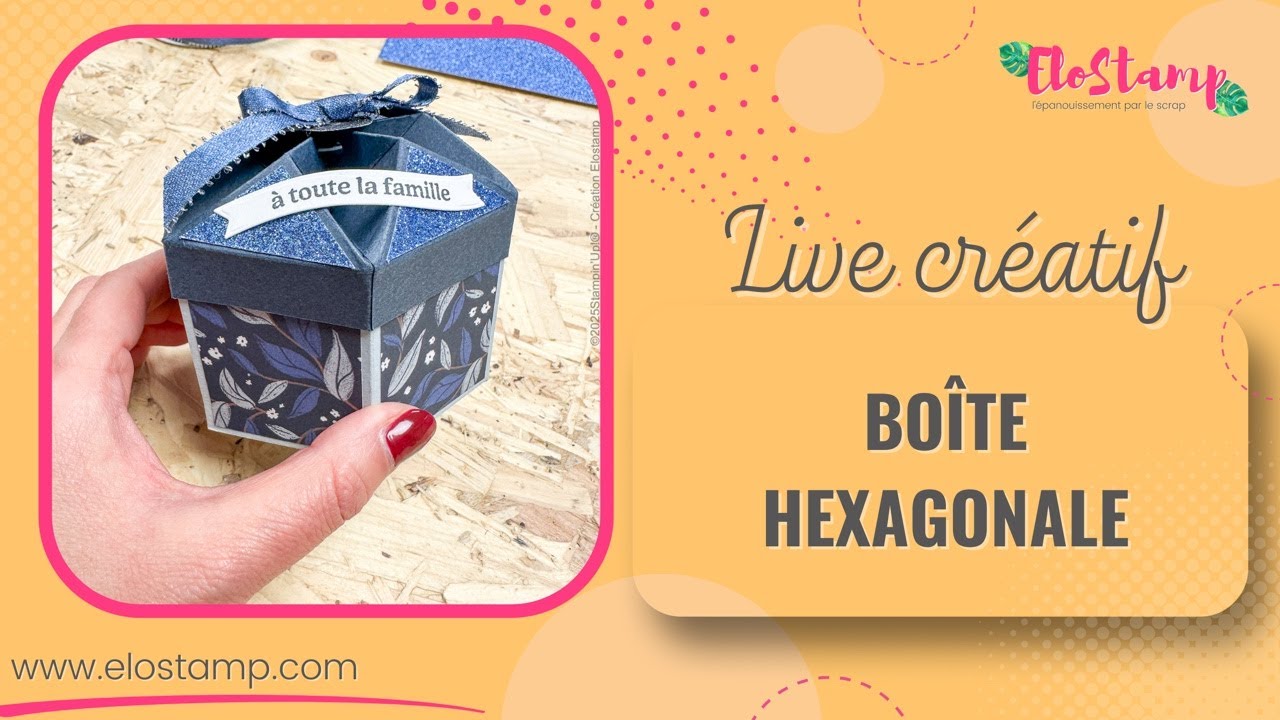 🔴 Boîte hexagonale au couvercle étoile ✨ | Tuto en live (offrir des chocolats)